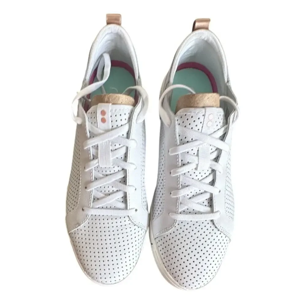 Ryka Haiku Sneakers Women's Size 9 White Leather Perforated Lace Up New Box Shoe